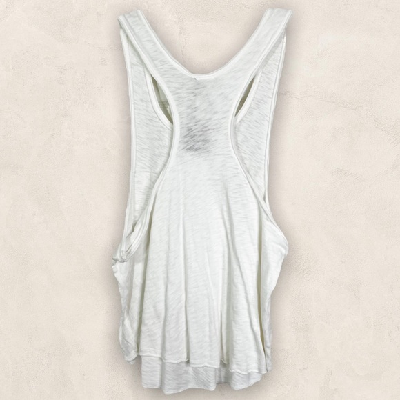 NWT Hello Nite! Revolve Racerback Burnout Lounge Tank Top in Ivory Size S - Picture 3 of 8